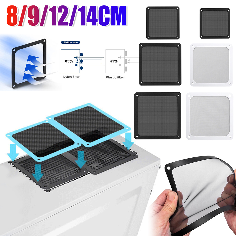 Dust Filter Pc - 1/2X 8/9/12/14 centimetri Telaio Magnetico Filtro